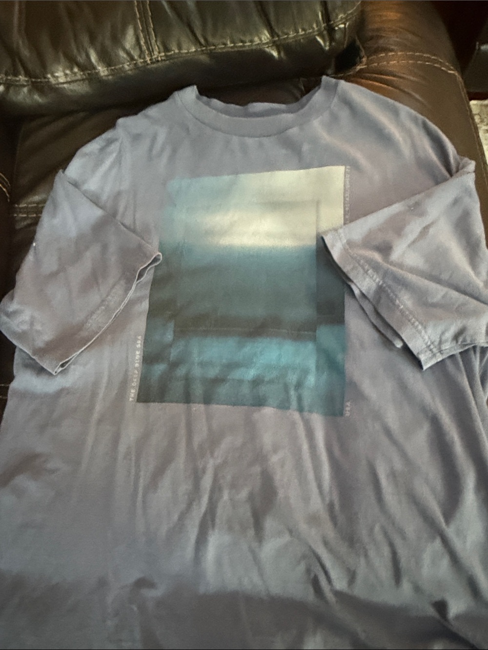 American Eagle Outfitters Navy Blue Gradient Graphic Tee